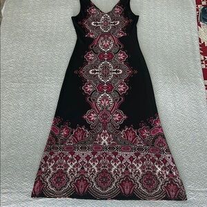 LIZ LANGE , LL , Colorful COLUMN DRESS so easy to travel & easy to wear! Small